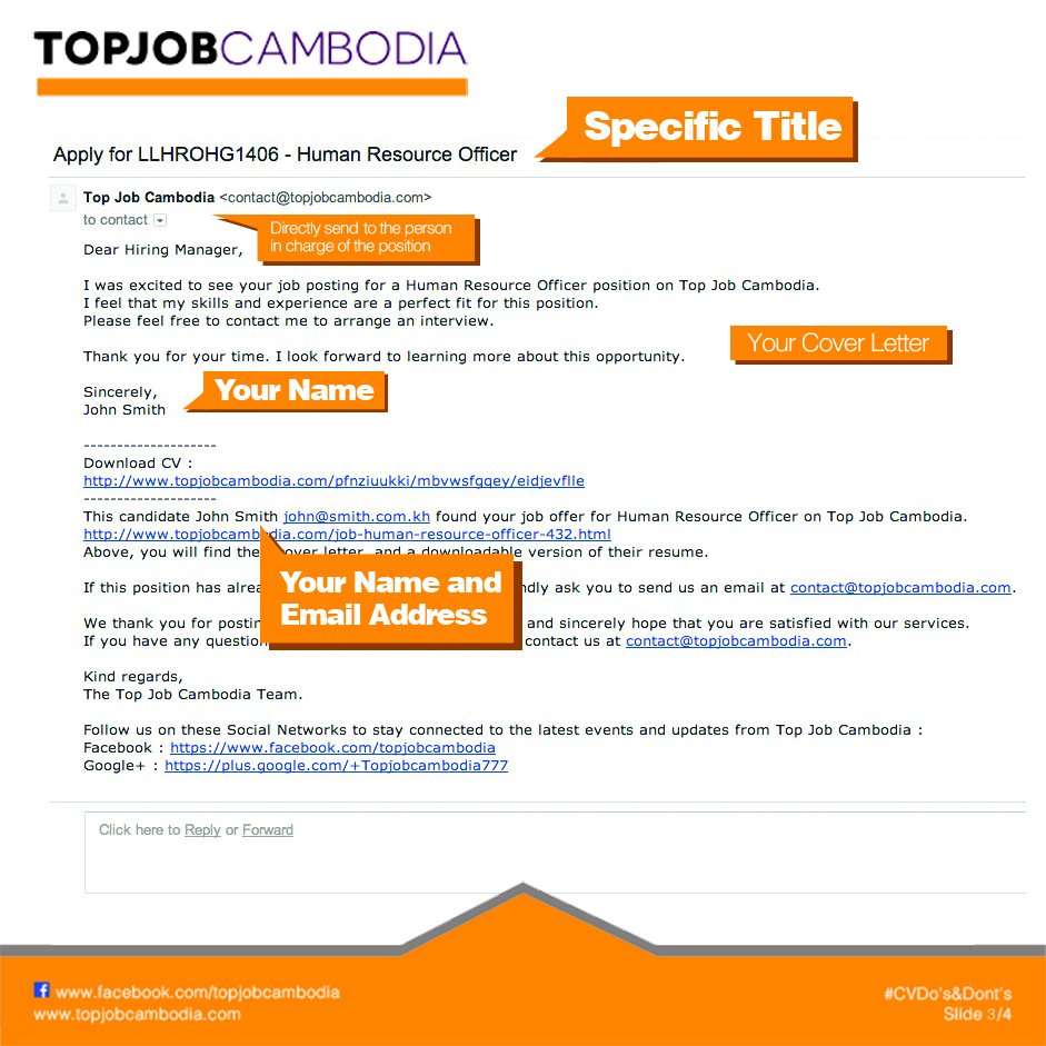 Automatique email to employer
